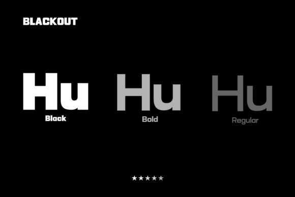 HU Blackout: A Bold Display Font for Memorable Branding